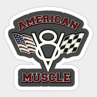 American Muscle V8 Mustang car Design by MotorManiac Sticker